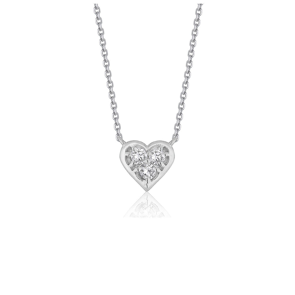 Ashbourne lab-grown diamond pendant, 14K white gold