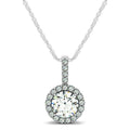 Ashbourne lab-grown diamond pendant, 14K white gold