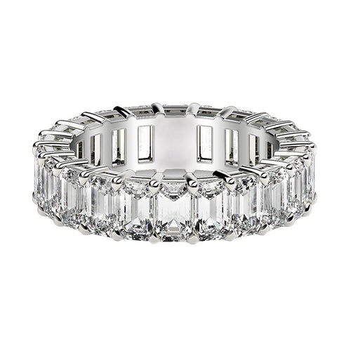 Ashbourne emerald cut eternity band, lab-grown diamonds, 14K white gold