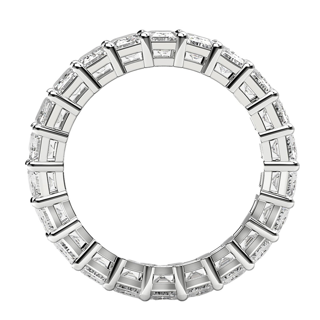 Ashbourne emerald cut eternity band, lab-grown diamonds, 14K white gold