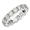 Ashbourne round cut eternity band, lab-grown diamonds, 14K white gold