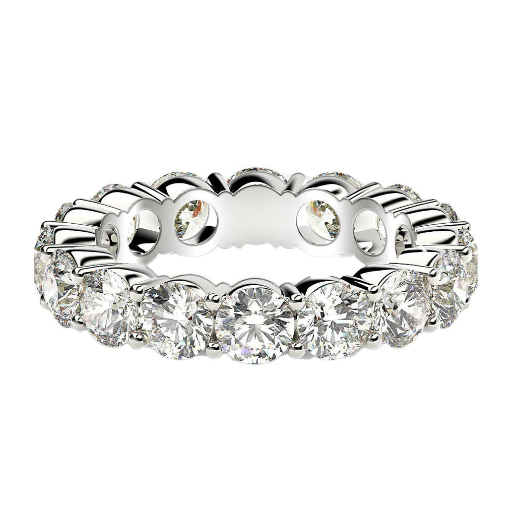 Ashbourne round cut eternity band, lab-grown diamonds, 14K white gold