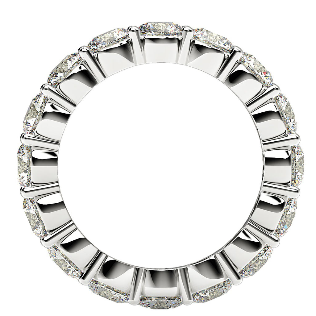 Ashbourne round cut eternity band, lab-grown diamonds, 14K white gold