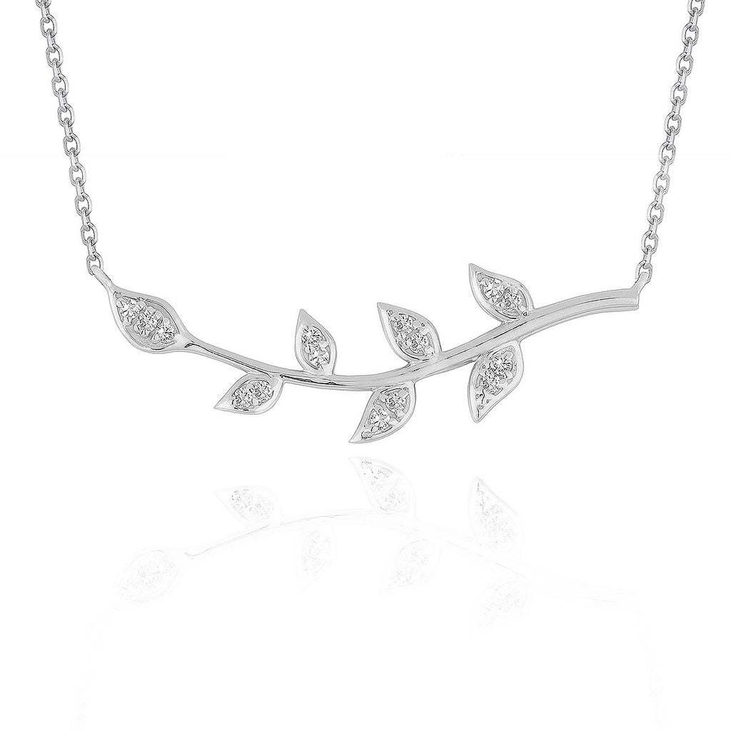 Ashbourne lab-grown diamond pendant, 14K white gold