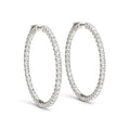 Ashbourne lab-grown diamond hoops, 2 ct, 14K white gold