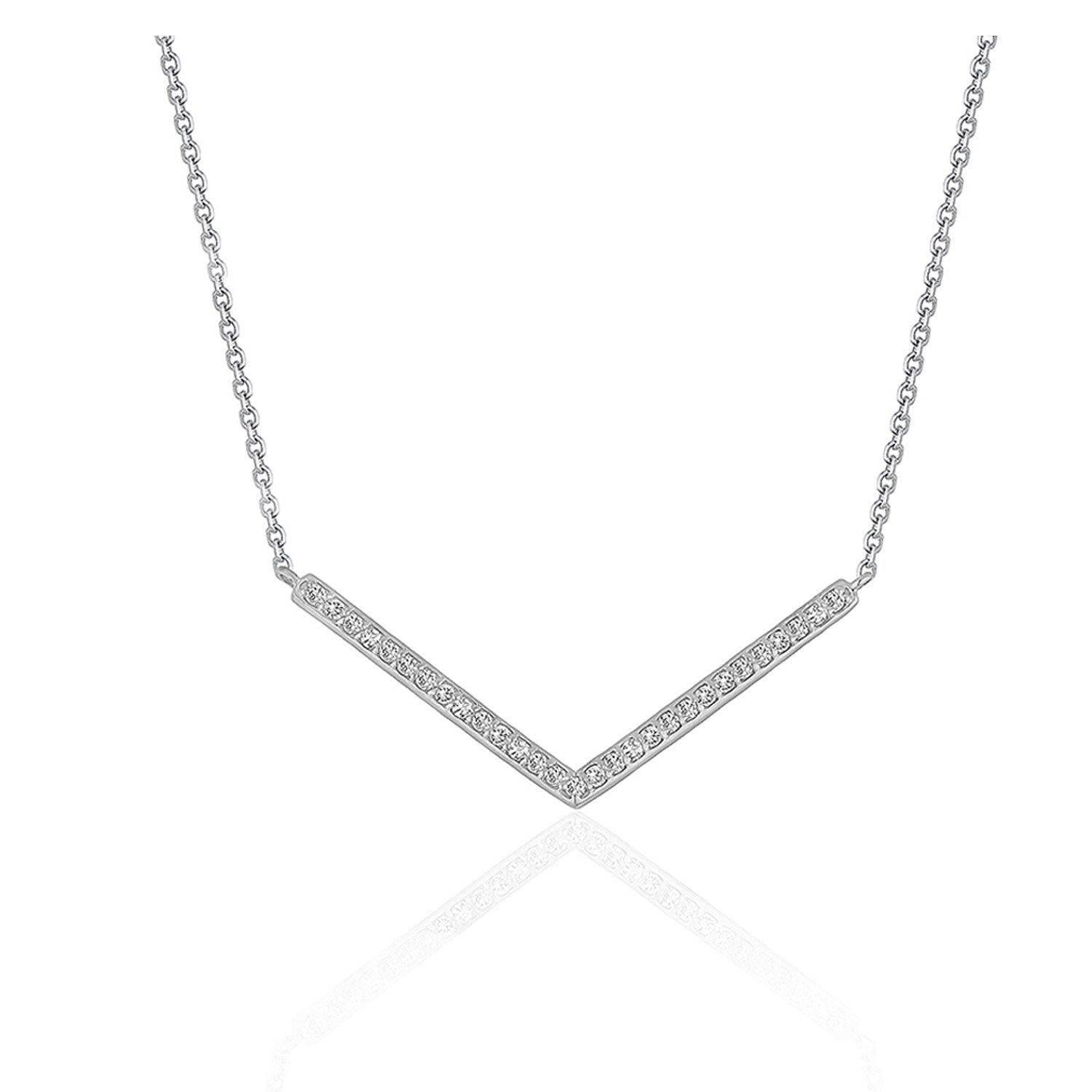 Ashbourne lab-grown diamond pendant, 14K white gold