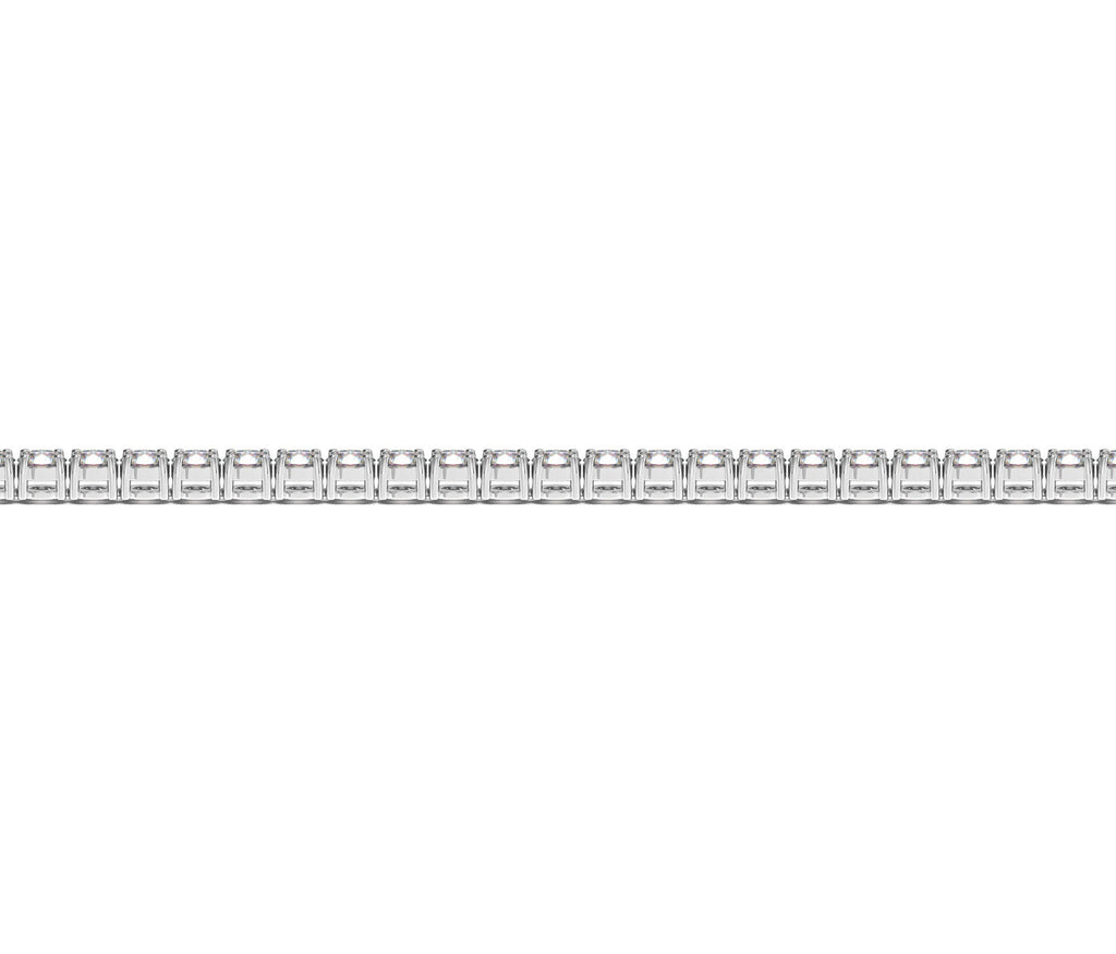 Ashbourne round cut tennis bracelet, 3 ct lab-grown diamonds, 14K white gold