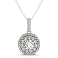 Ashbourne lab-grown diamond pendant, 14K white gold
