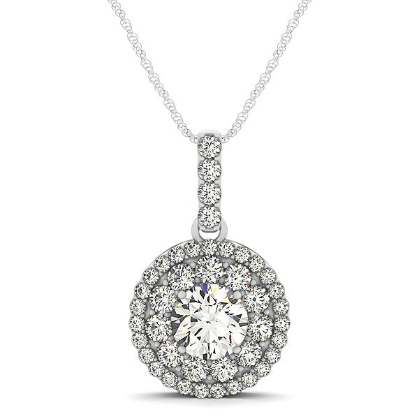 Ashbourne lab-grown diamond pendant, 14K white gold