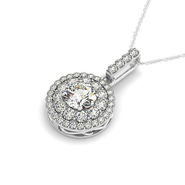 Ashbourne lab-grown diamond pendant, 14K white gold