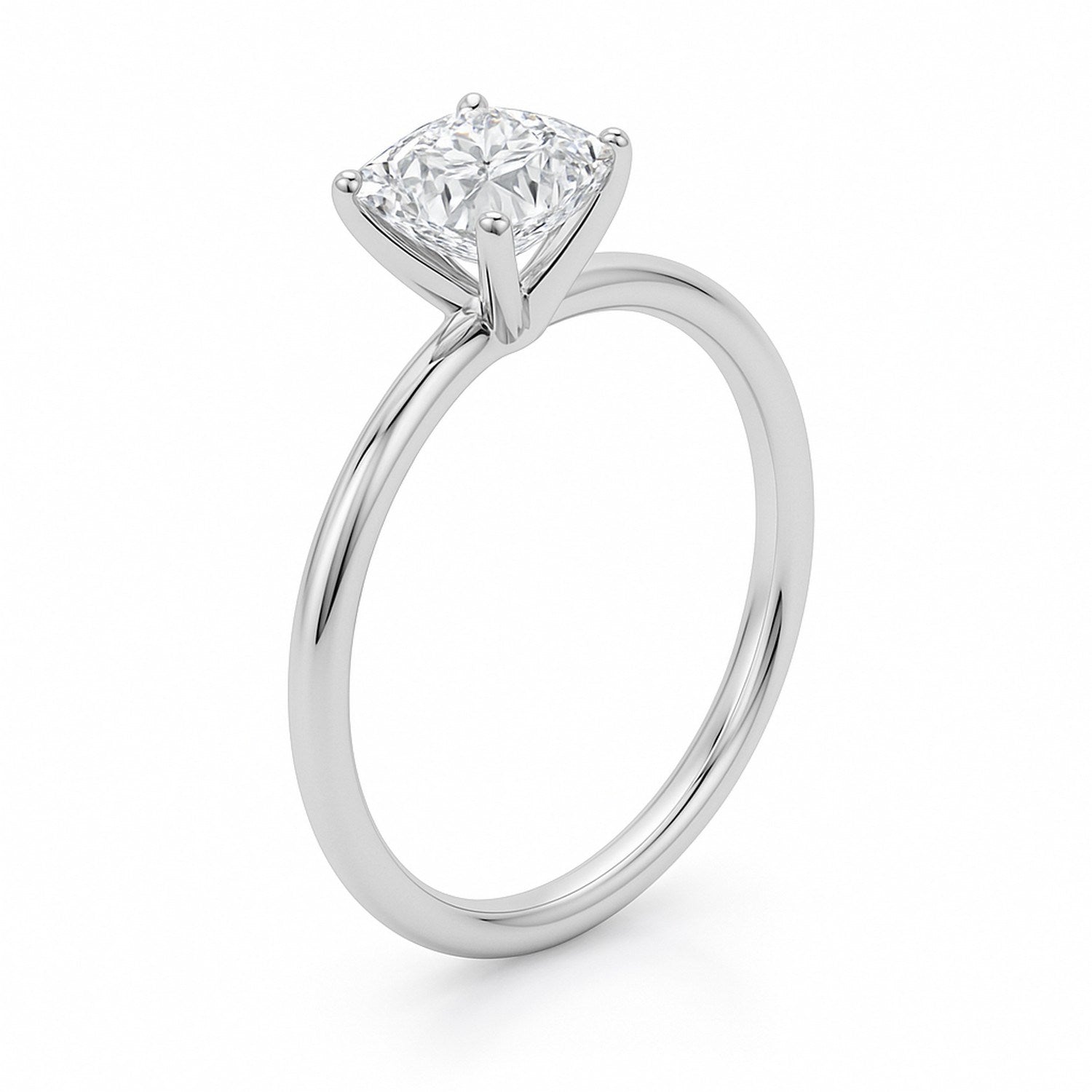 Ashbourne cushion cut solitaire, lab-grown diamonds, 14K white gold