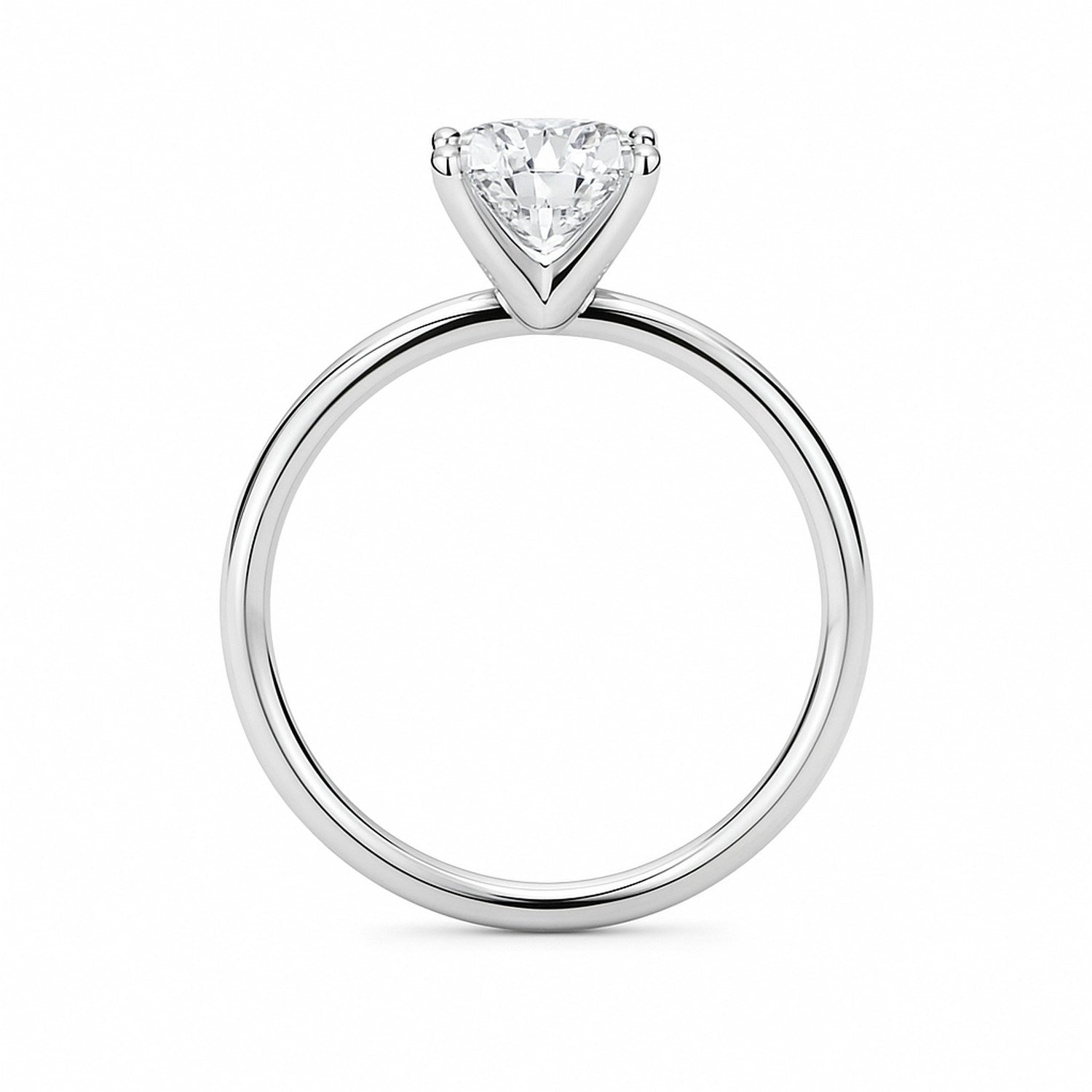 Ashbourne cushion cut solitaire, lab-grown diamonds, 14K white gold