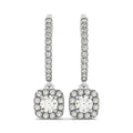 Ashbourne lab-grown diamond drop earrings, 1/2 ct, 14K white gold