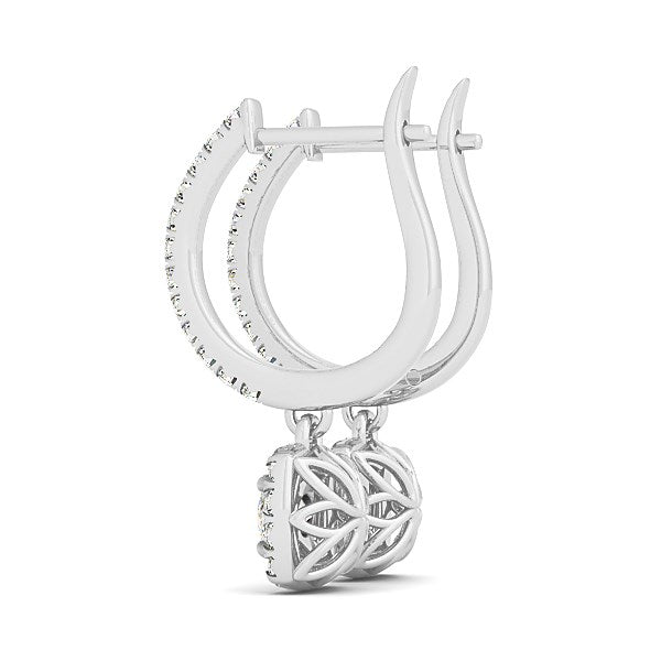 Ashbourne lab-grown diamond drop earrings, 1/2 ct, 14K white gold
