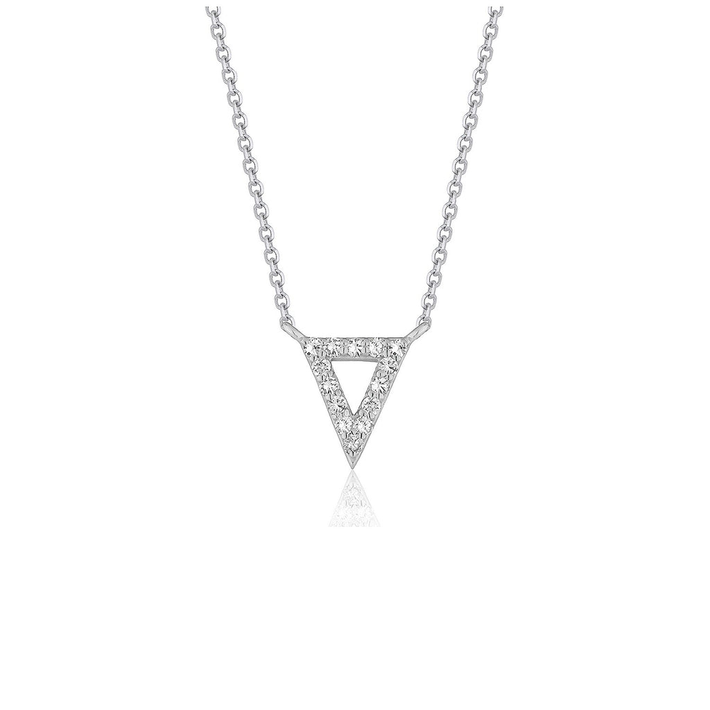 Ashbourne lab-grown diamond pendant, 14K white gold