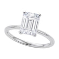 Ashbourne emerald cut solitaire, lab-grown diamonds, 14K white gold