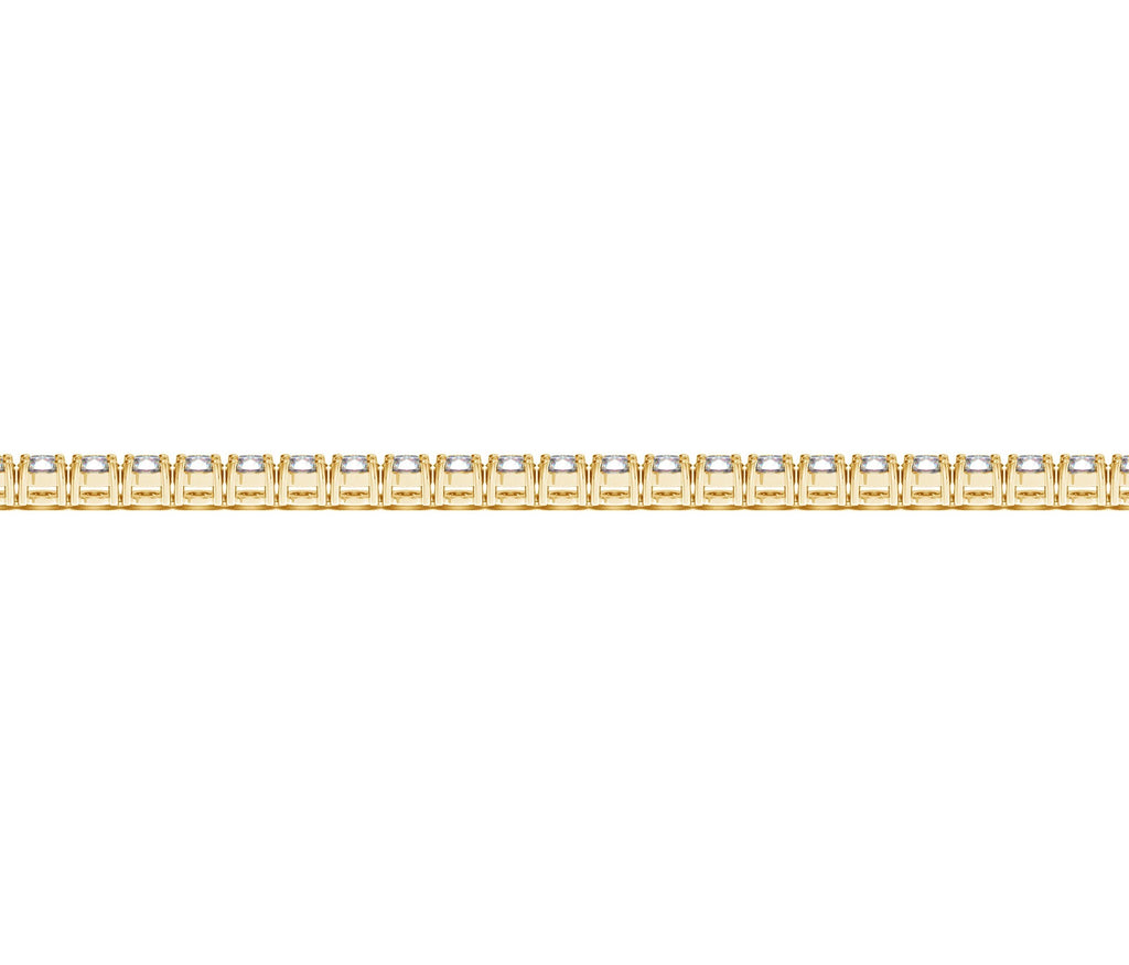 Ashbourne round cut tennis bracelet, 3 ct lab-grown diamonds, 14K yellow gold