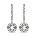 Ashbourne lab-grown diamond drop earrings, 1 ct, 14K white gold