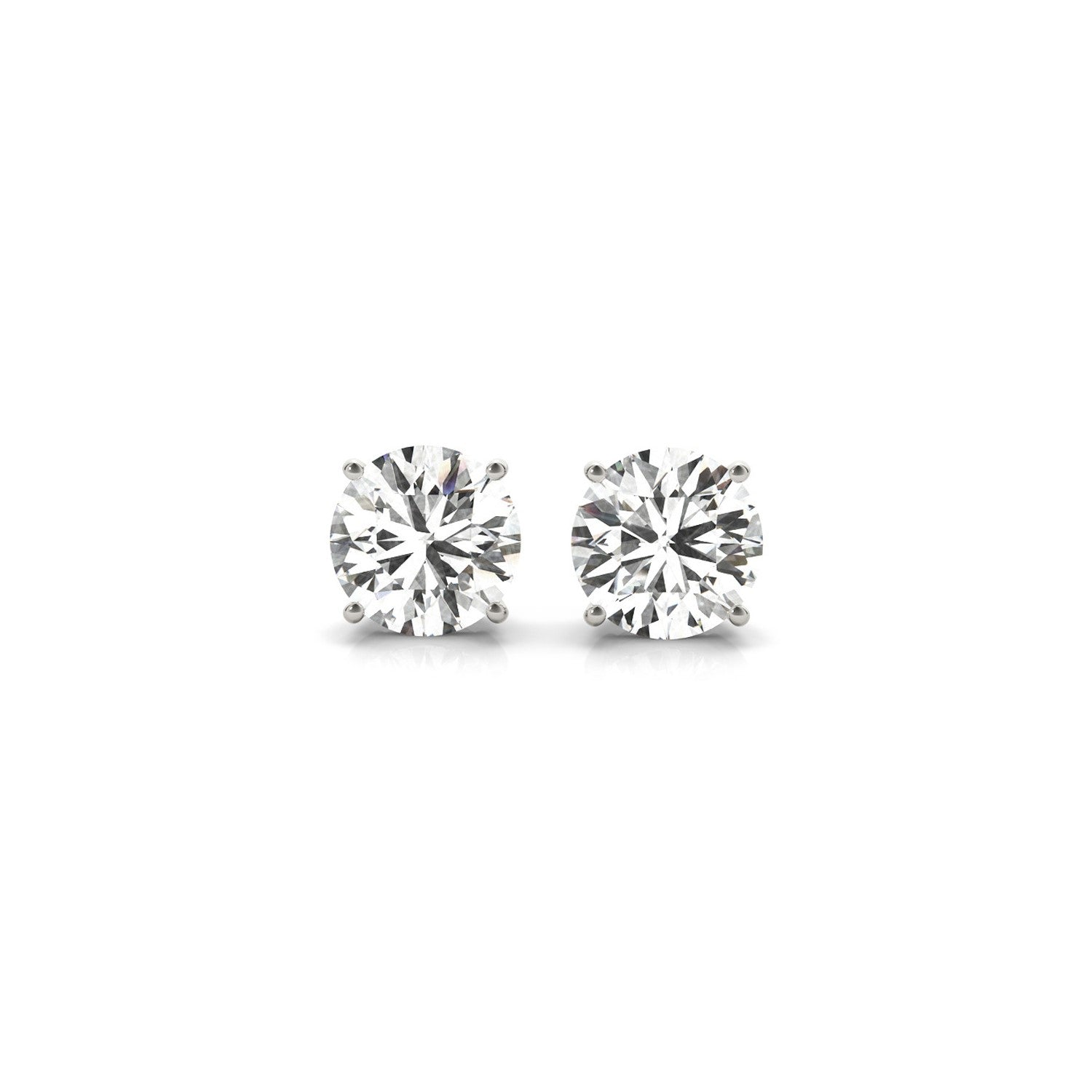 Ashbourne lab-grown diamond studs, 2 ct, 14K white gold