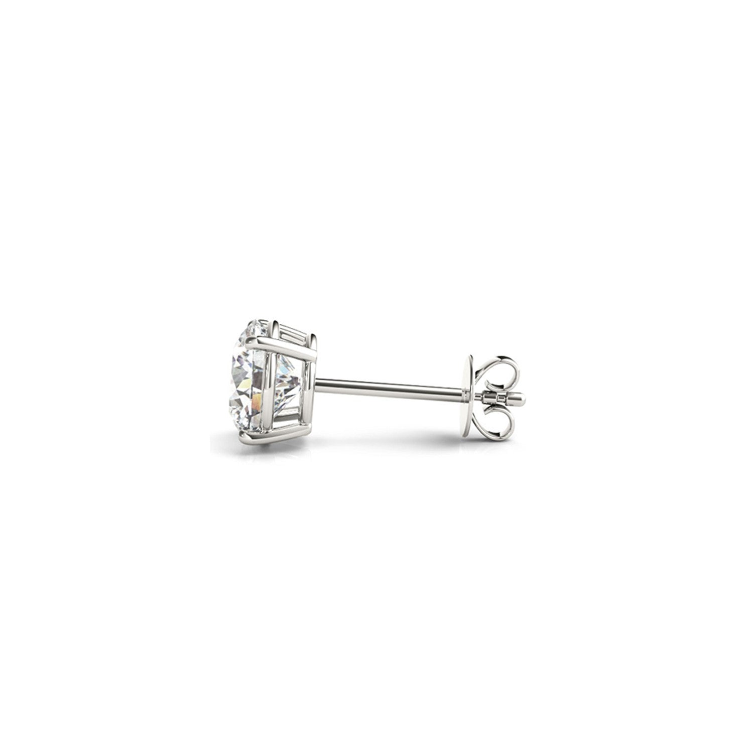 Ashbourne lab-grown diamond studs, 2 ct, 14K white gold
