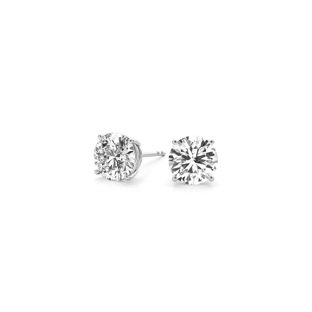 Ashbourne lab-grown diamond studs, 2 ct, 14K white gold