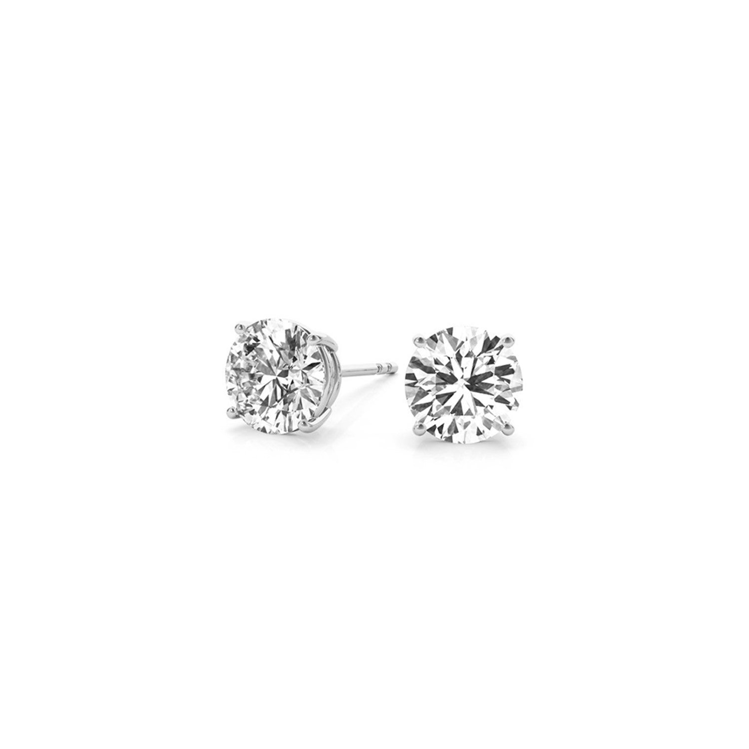 Ashbourne lab-grown diamond studs, 2 ct, 14K white gold