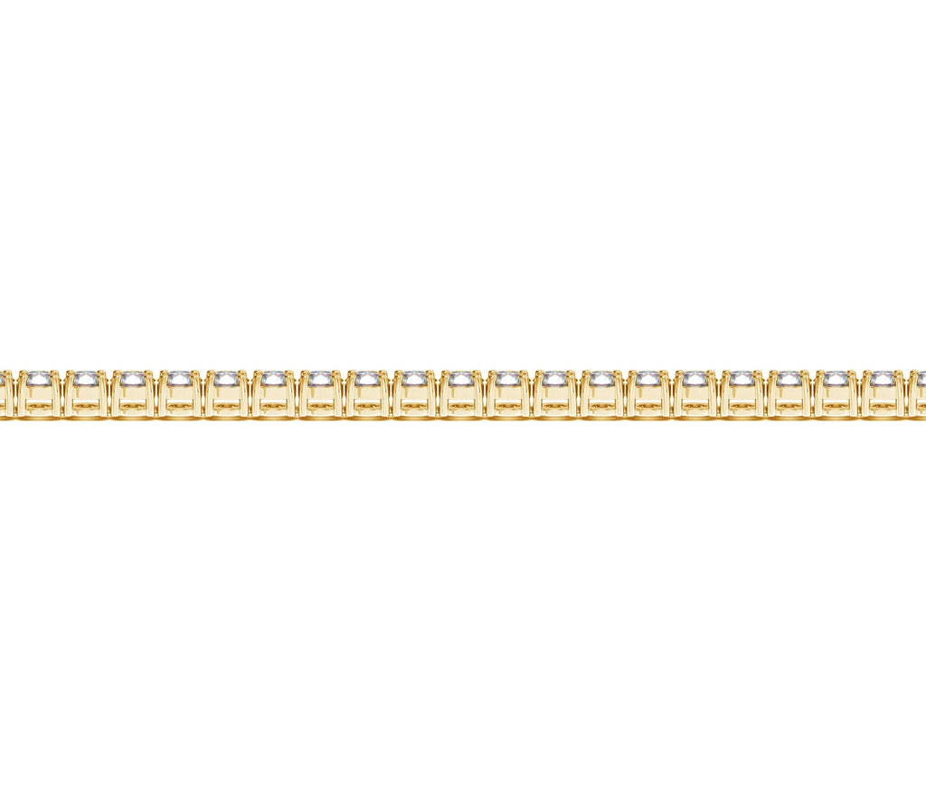 Ashbourne round cut tennis bracelet, 4 ct lab-grown diamonds, 14K yellow gold
