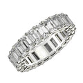 Ashbourne emerald cut eternity band, lab-grown diamonds, 14K white gold