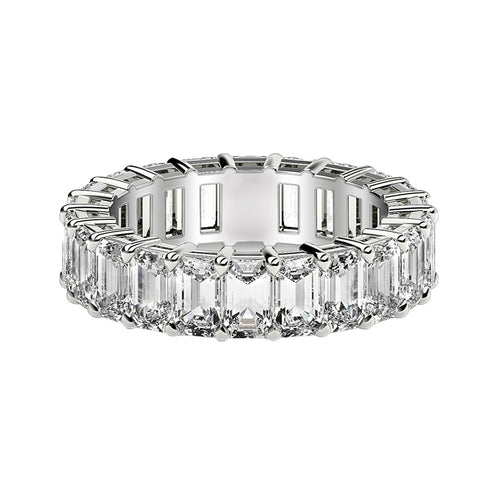 Ashbourne emerald cut eternity band, lab-grown diamonds, 14K white gold