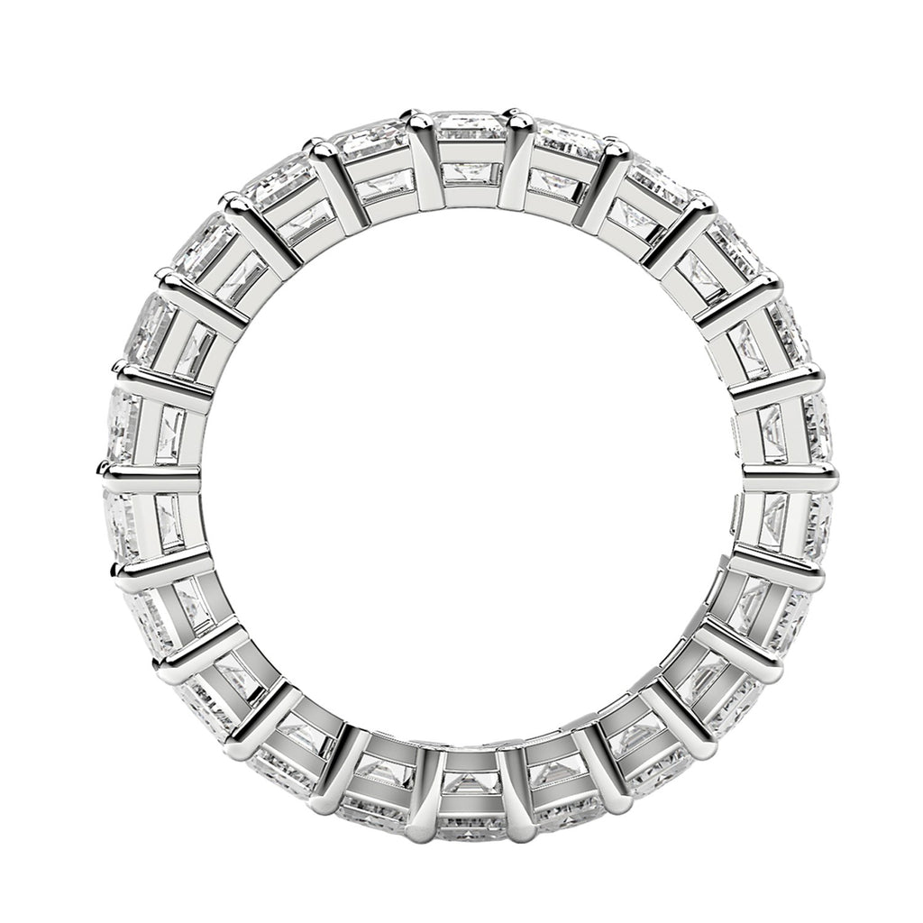 Ashbourne emerald cut eternity band, lab-grown diamonds, 14K white gold