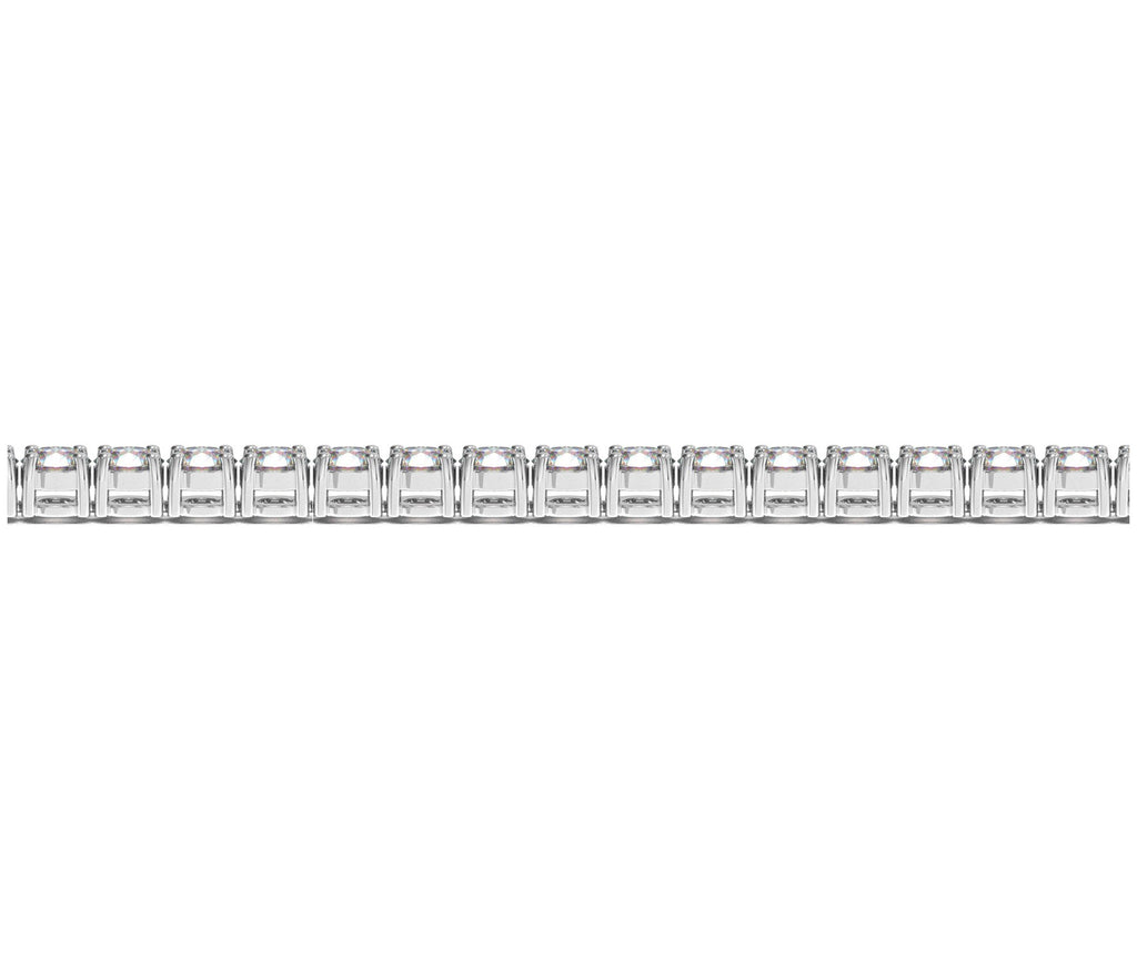 Ashbourne round cut tennis bracelet, 8 ct lab-grown diamonds, 14K white gold