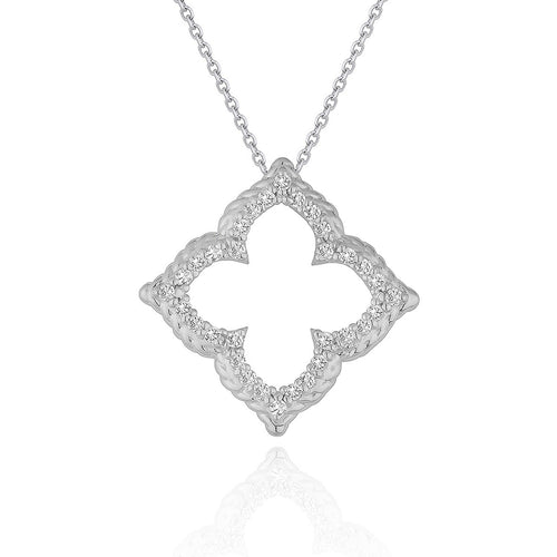 Ashbourne lab-grown diamond pendant, 14K white gold