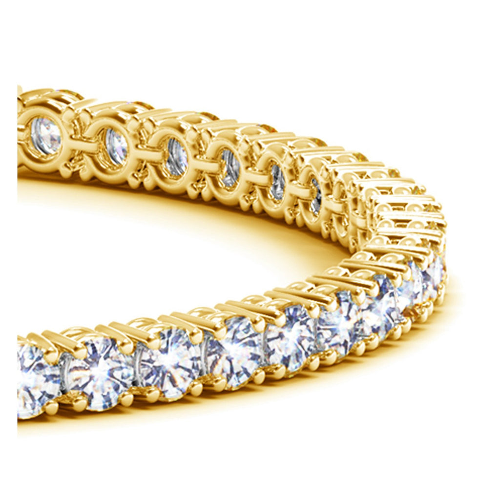 Ashbourne round cut tennis bracelet, 8 ct lab-grown diamonds, 14K yellow gold