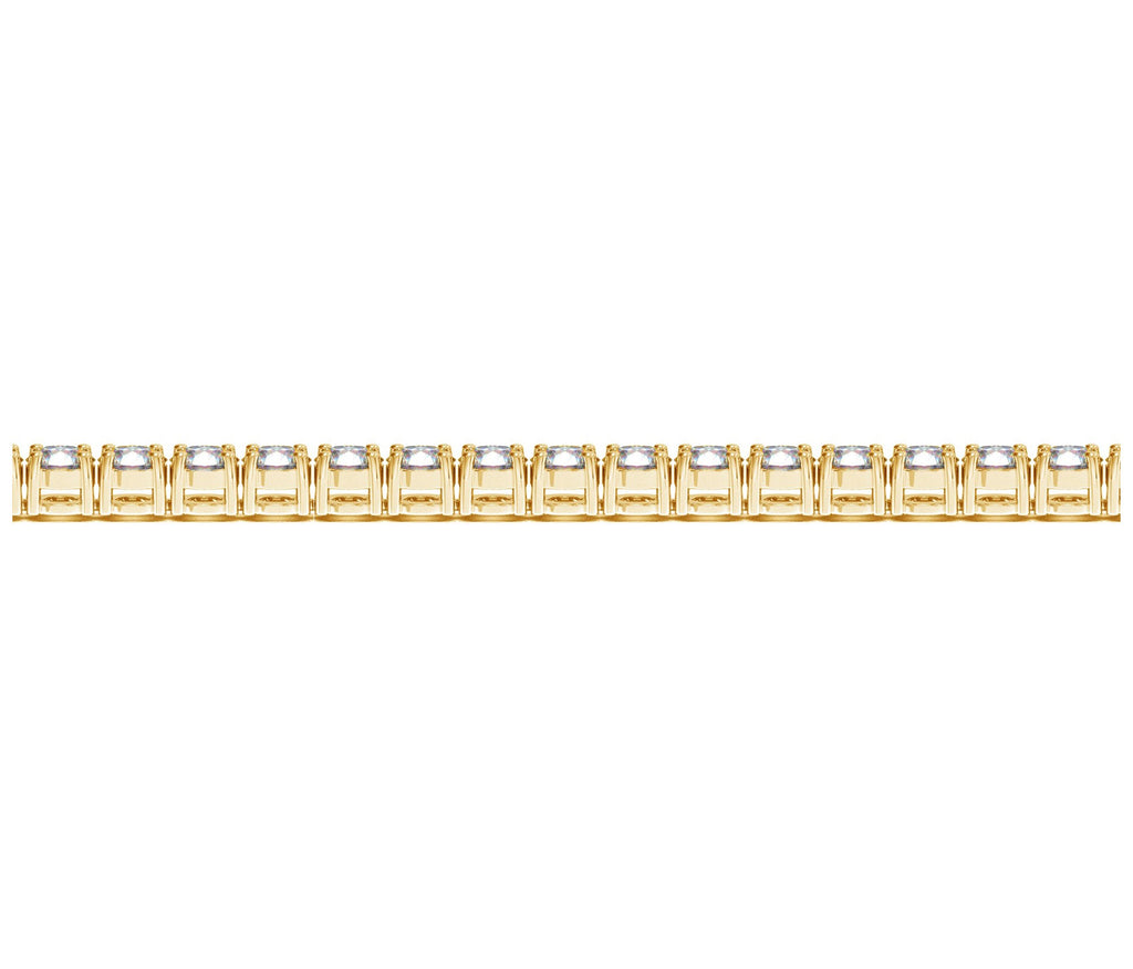 Ashbourne round cut tennis bracelet, 8 ct lab-grown diamonds, 14K yellow gold