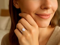 Oval Cut Solitaire — 1 ct, 14K White Gold